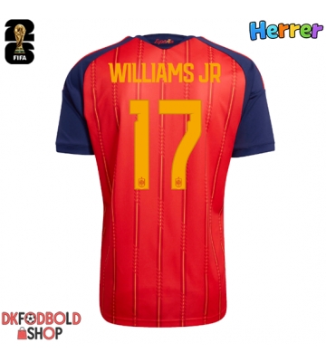 Spanien Nico Williams #17 Hjemmebanetrøje VM 2026 Kort ærmer